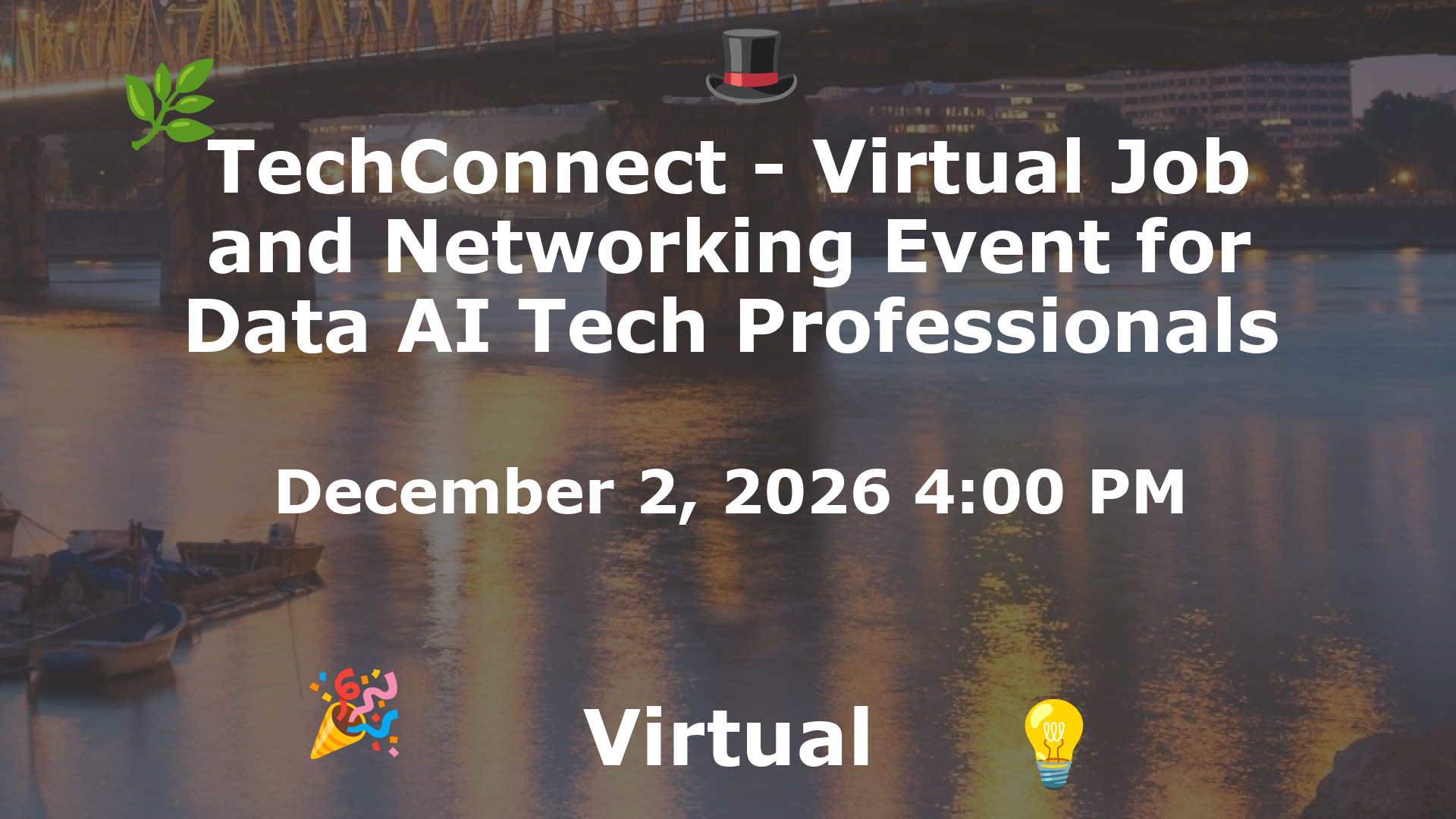 TechConnect - Virtual Job and Networking Event for Data AI Tech Professionals event image